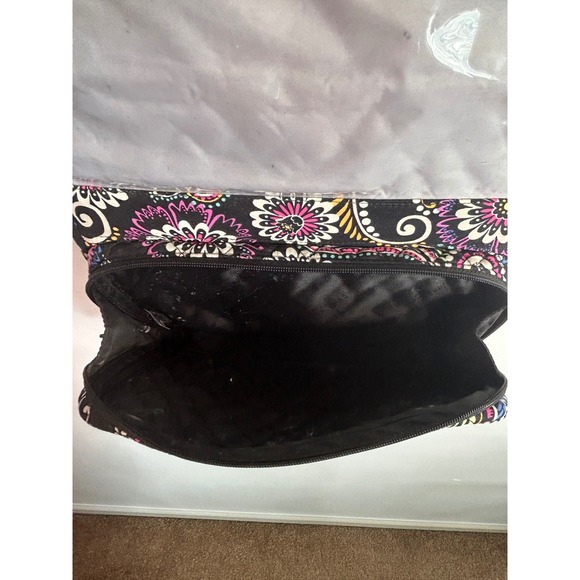 Vera Bradley Rolling Travel Organizer Black Paisley Toiletry Makeup Case READ - Picture 12 of 14